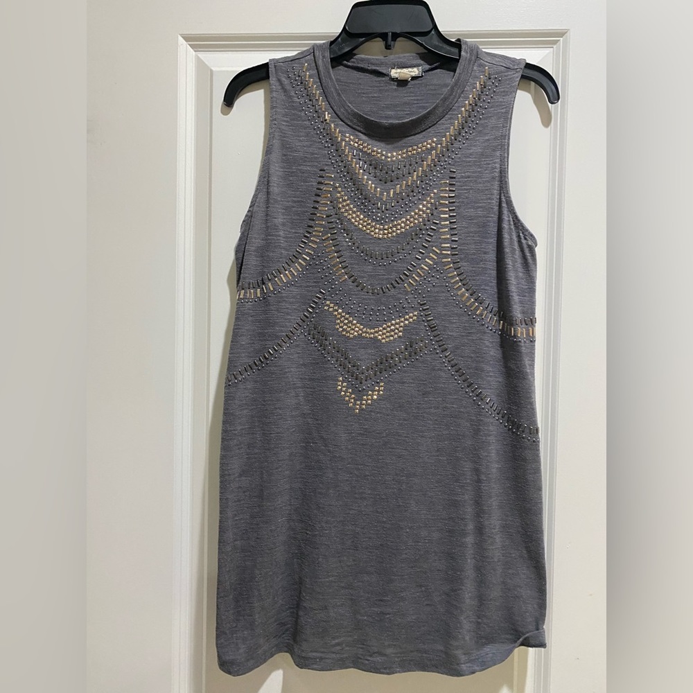 Eyeshadow Gray Sleeveless tunic